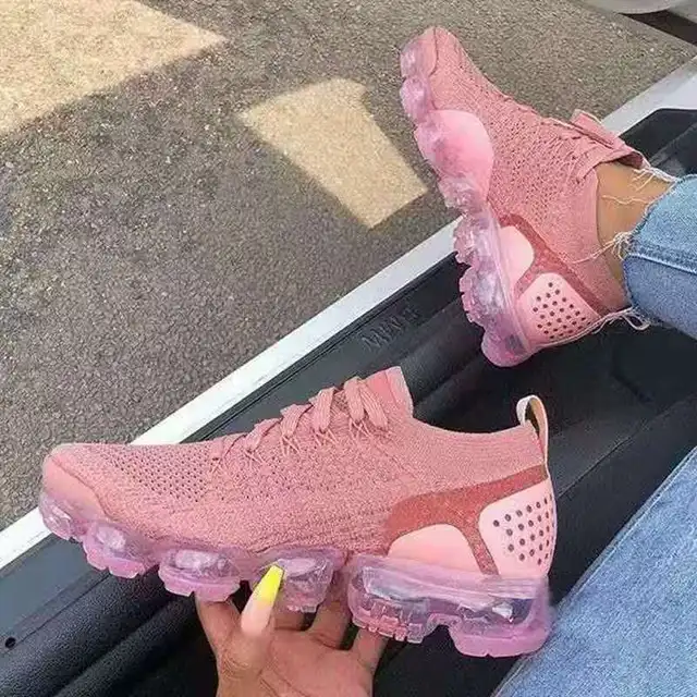 Women Mesh Breathable Sport Sneakers Ladies Casual Light Outdoor Shoes Female Platform Running Walking Shoes Sneakers Women 51-Pink