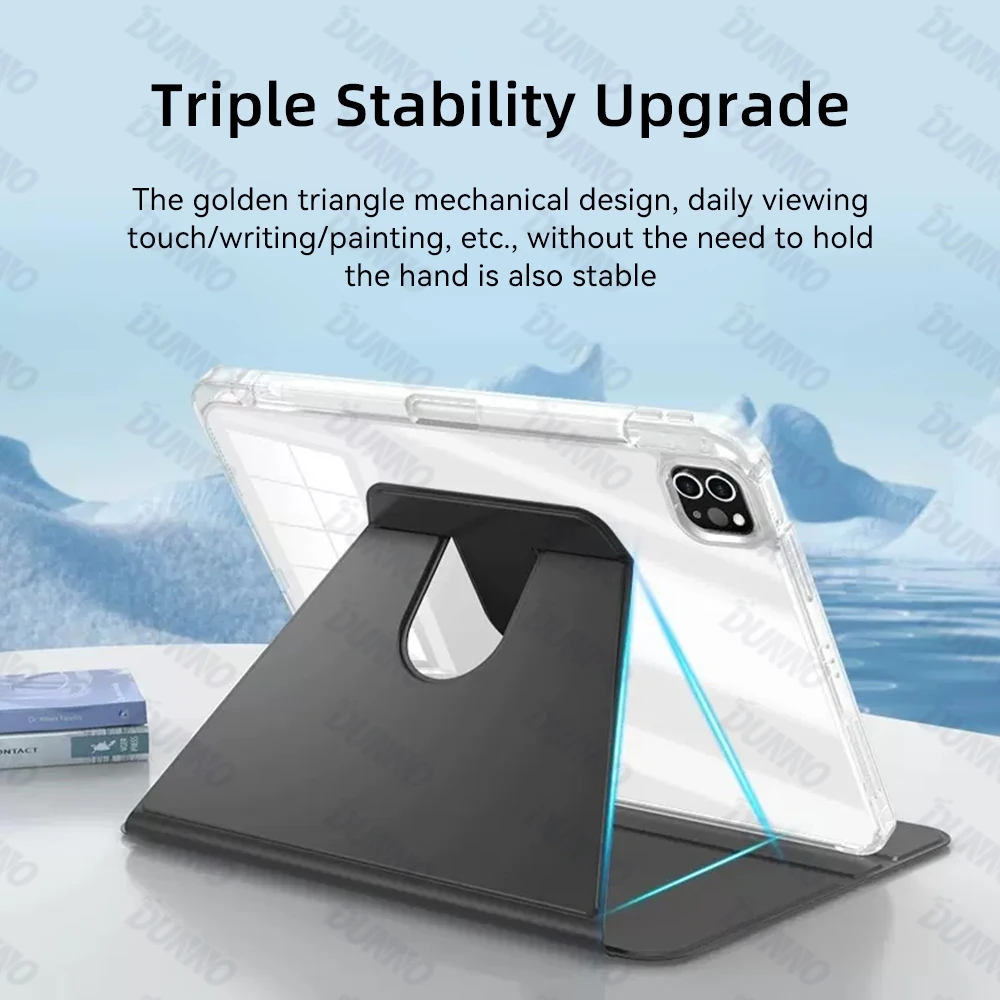 360° Rotation Protective iPad Case with Versatile Stand Feature