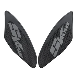Silicone Motorcycle Side Grips Tank Pad Protector (Black)