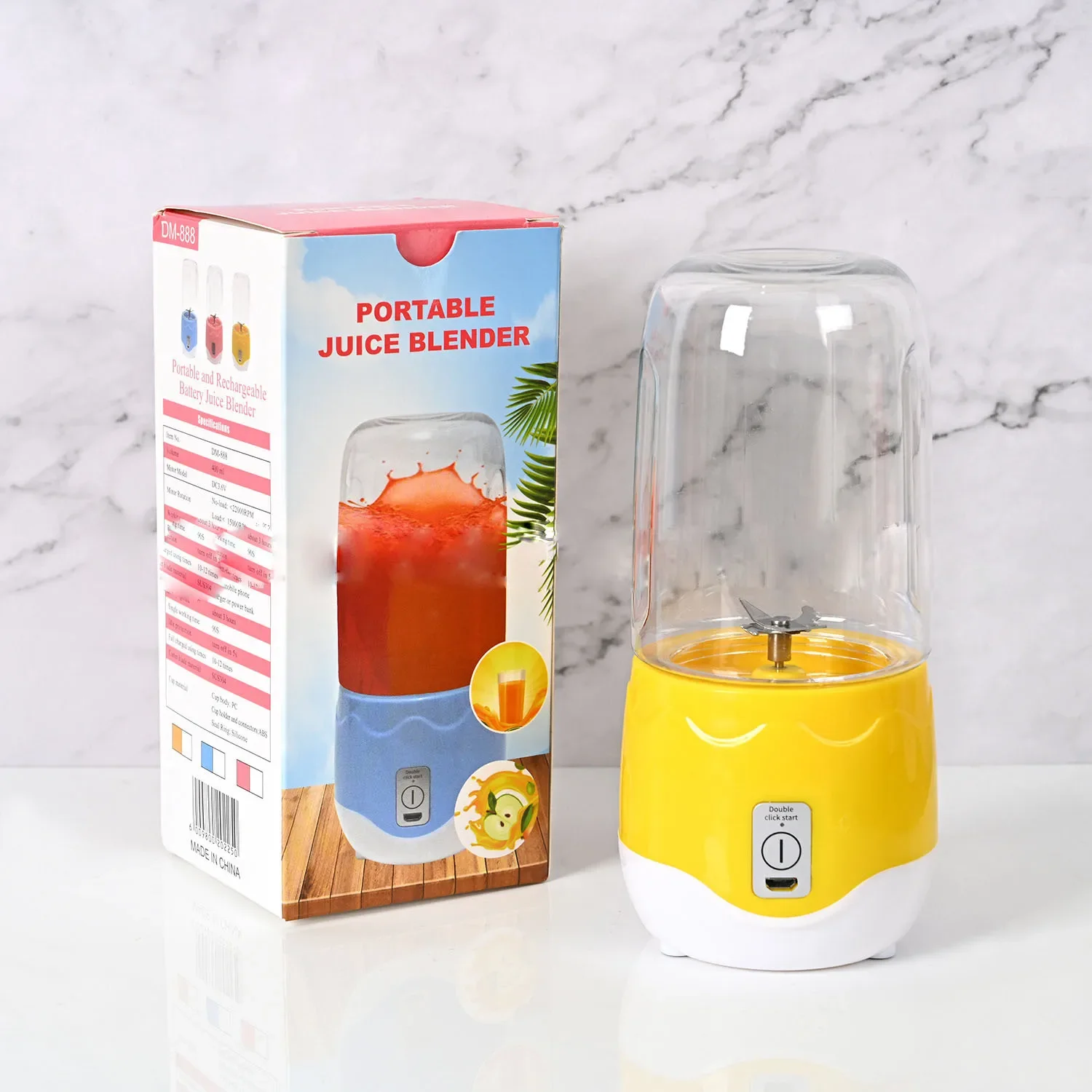 Mini Portable Blender Electric Fruit Juicer Smoothie Orange Fresh Juice  Blender Multifunction Rechargeable Portable Bottle Mixer