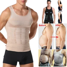 Tight Skinny Men's Slimming Elastic Body Shapewear Vest Shirt Sports Fitness Compression Abdomen Tummy Waist Control Tank Tops