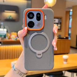 Enhanced Magnetic Rotatable Ring Holder Shockproof Armor Case - Metal Hybrid TPU PC Cover for OPPO Find X9 (Gray)