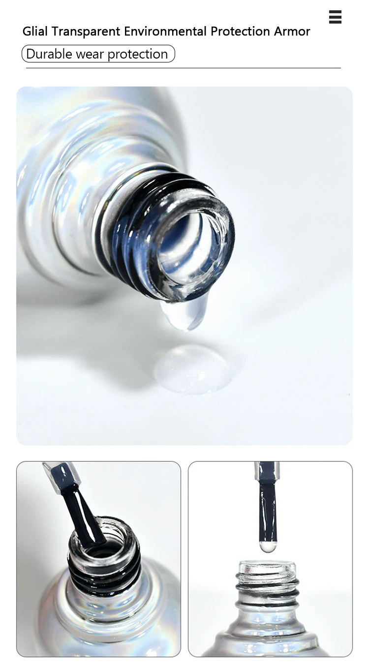 Description Picture 3 of itemRubber Transparent Primer Engrave Free Grinding Base Gel Enamel Remover UV Gel Nail Art Manicure Base Coat