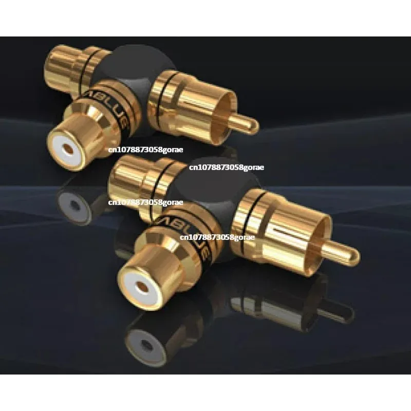 

Германия RCA 1/2 коаксиальный 1 в 2 Out Lotus Head Tee позолоченный