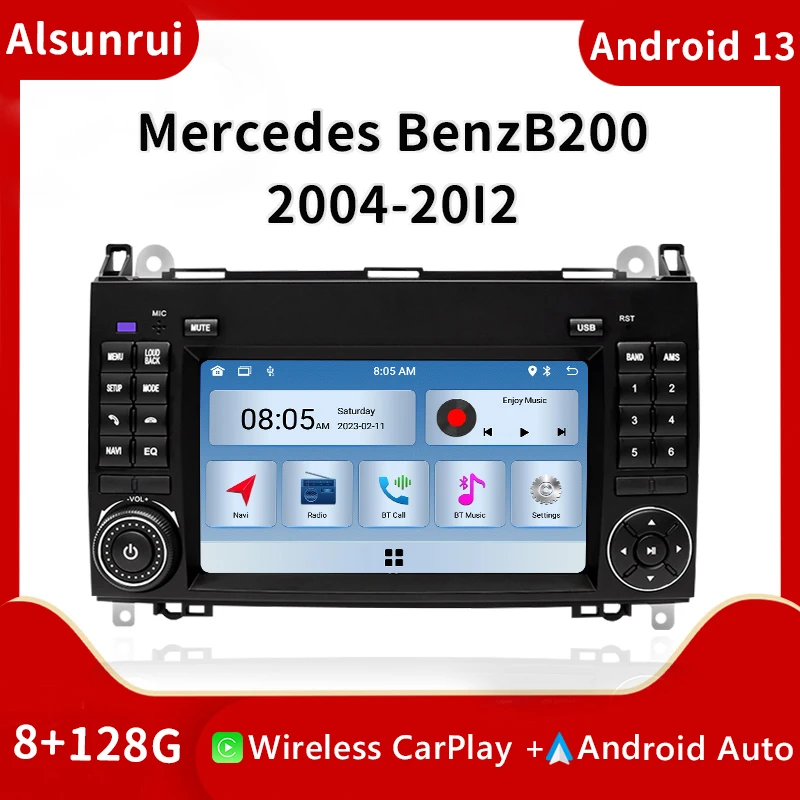 

Wireless Carplay 2 Din Android 13 Car Radio For Mercedes Sprinter Benz B200 Vito W639 Viano B Class W169 W245 W209 Multimedia 4G