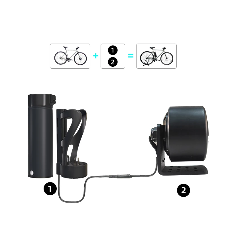 Budget and Reliable Bicycle Speed Booster Kit Friction Drive Electric Bike Conversion with 6Ah Battery For bike to Ebike