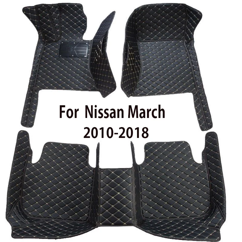 

Car Floor Mats For Nissan March 2010 2011 2012 2013 2014 2015 2016 2017 2018 Custom Foot Pads Carpet Cover Interior Accessories