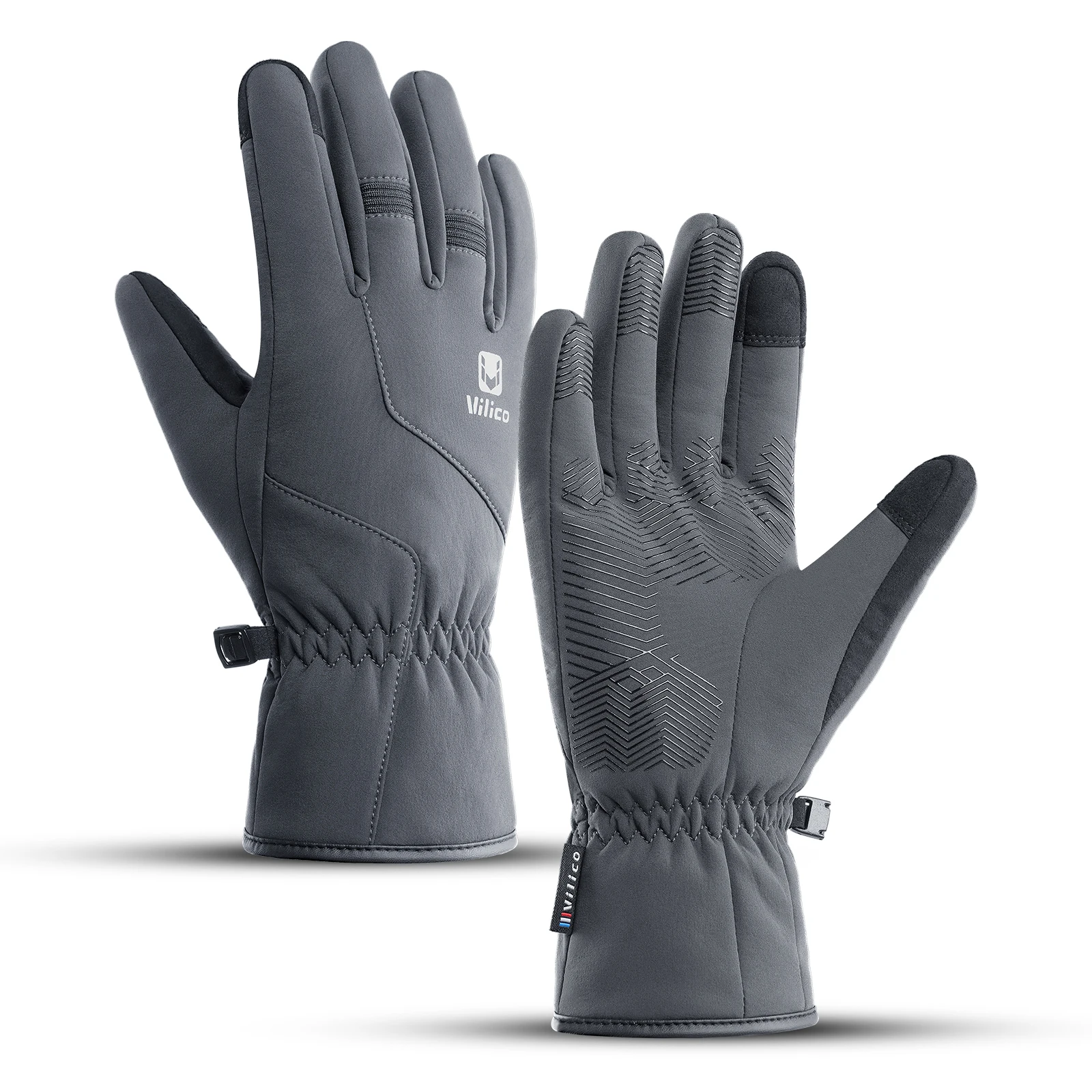 Windproof Waterproof Ski Warm Thick Gloves For Outdoor Cycling  Autumn Winter Touch Screen Slip Wear-resistant Gloves