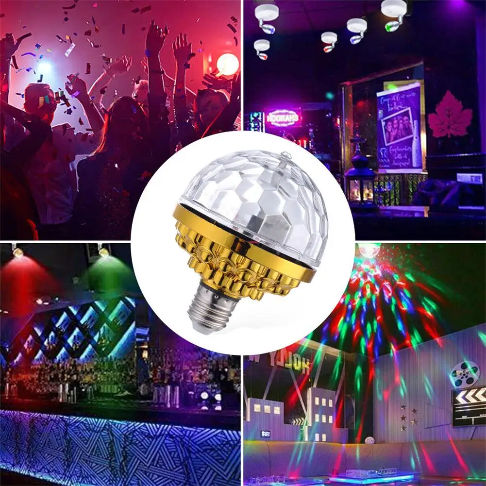 Ampoule LED Disco rotative à 360 degrés, boule magique, lampe de Projection  RGB, fête DJ, lumière pour noël, KTV, Bar, scène - AliExpress