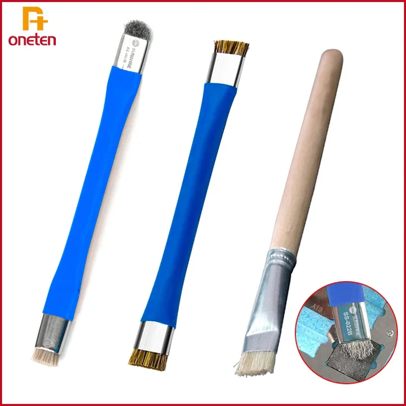 Sunshine Cleaning Brush SS-022 SS-022B SS-022D Metal Handle Mobile Phone Motherboard Repair Bristle Brush IC Disk Cleaning Tool