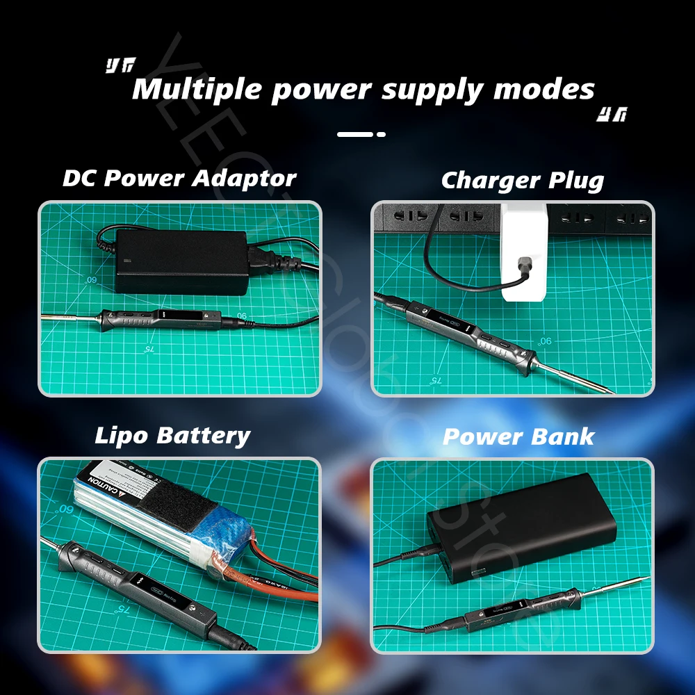 Original TS101 Mini USB Electric Soldering Iron Adjustable Temperature Digital Solder Station 65W TS100 PINE64 Upgrade With Tips 5
