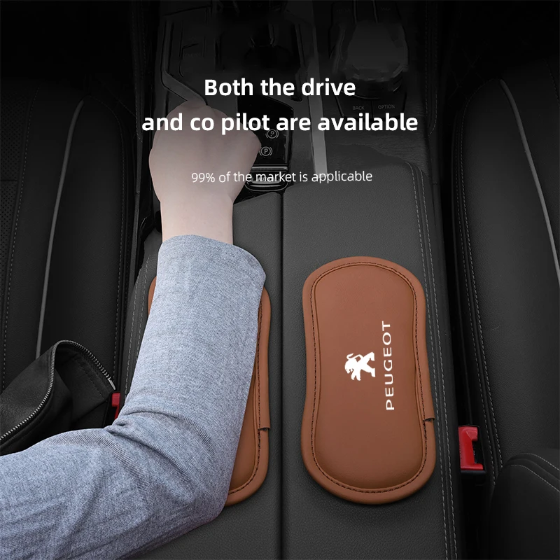 Luxury Car Leather Knee Mat Armrest Soft Pad Thigh Support Cushion