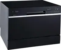 DWP63 21-5/8 Inch Wide 6 Place Setting Countertop Dishwasher - Black 1