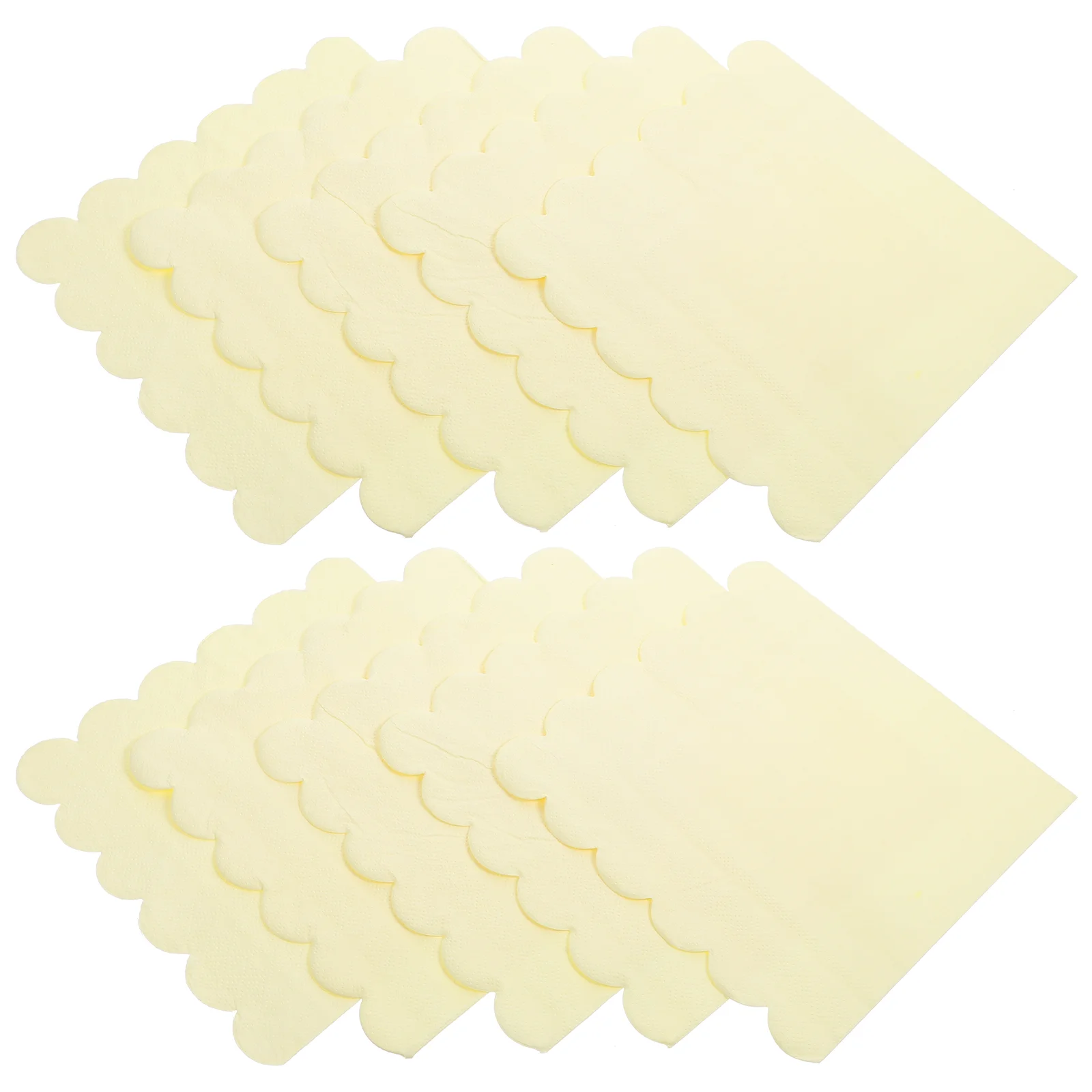 20 Sheets 33cm Wavy Edge Mint Green Dinner Napkins Elegant Party Wedding Banquet Disposable Tissue Paper Event Decorations