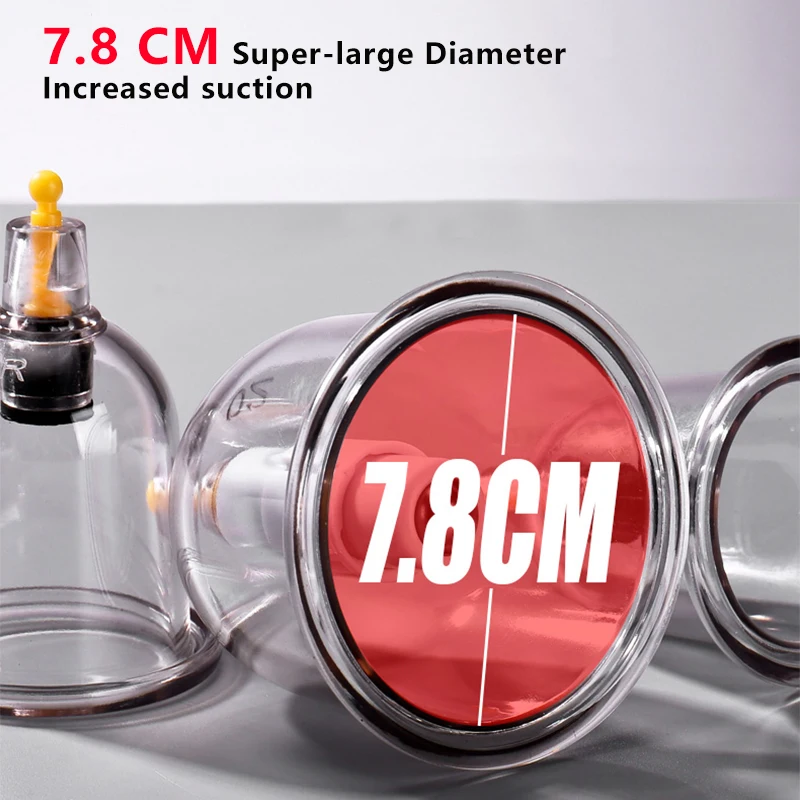 12 Jars Chinese Medicine Vacuum Cupping Professional Therapy Set Skin Massage Slimming Body Fat Burner Smart Cupping Cellulite 5