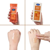 Lotion corporelle à l'huile de cacao et au curcuma 200ml, vitamine B3, vitamine C, gel hydratant illuminateur pour peaux sèches 6