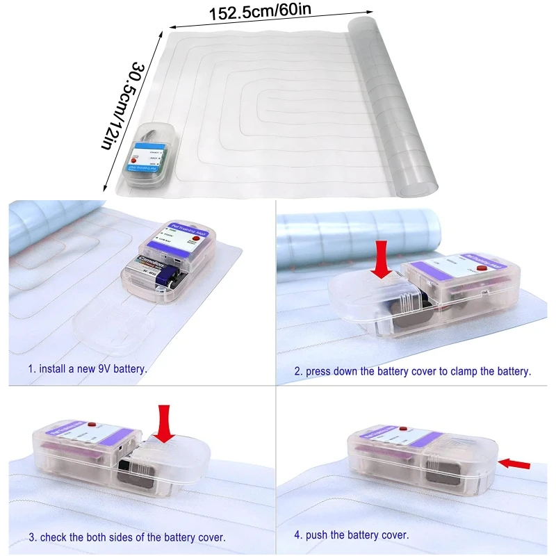 Pet Safe Shock Mat Indoor Training Pad for Dogs and Cats Electric Repellent Mat for Cats Dogs Off Furniture Counter