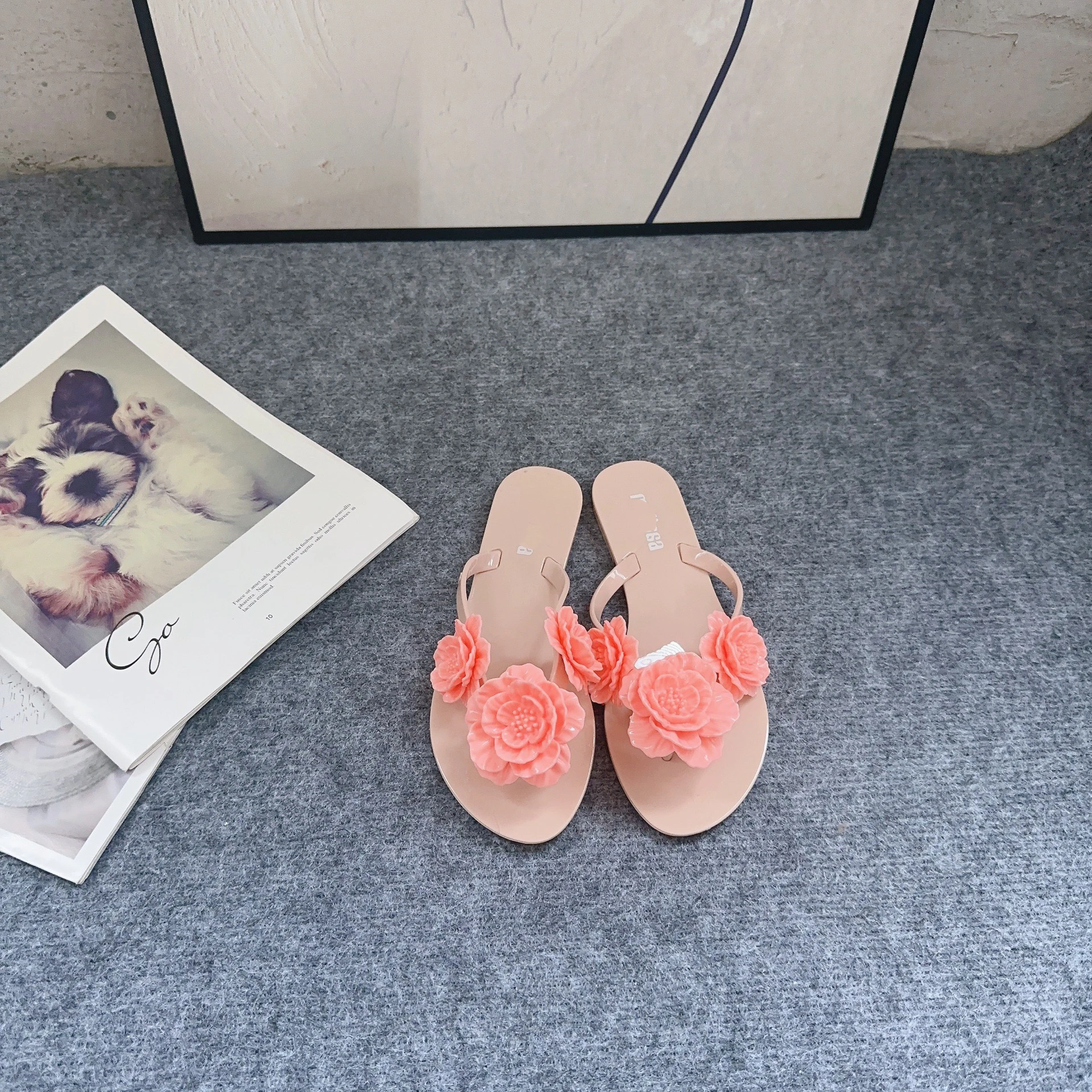 Harmonic Studs Women Jelly Shoes Flip Flop 2024 Summer New Women