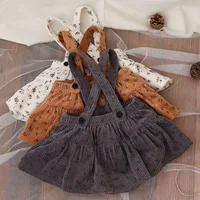 2025 New Spring Infant Baby Girl Bodysuits Sleeveless Corduroy Print Newborn Baby Girl Jumpsuit Overalls 0-24M Children Clothes