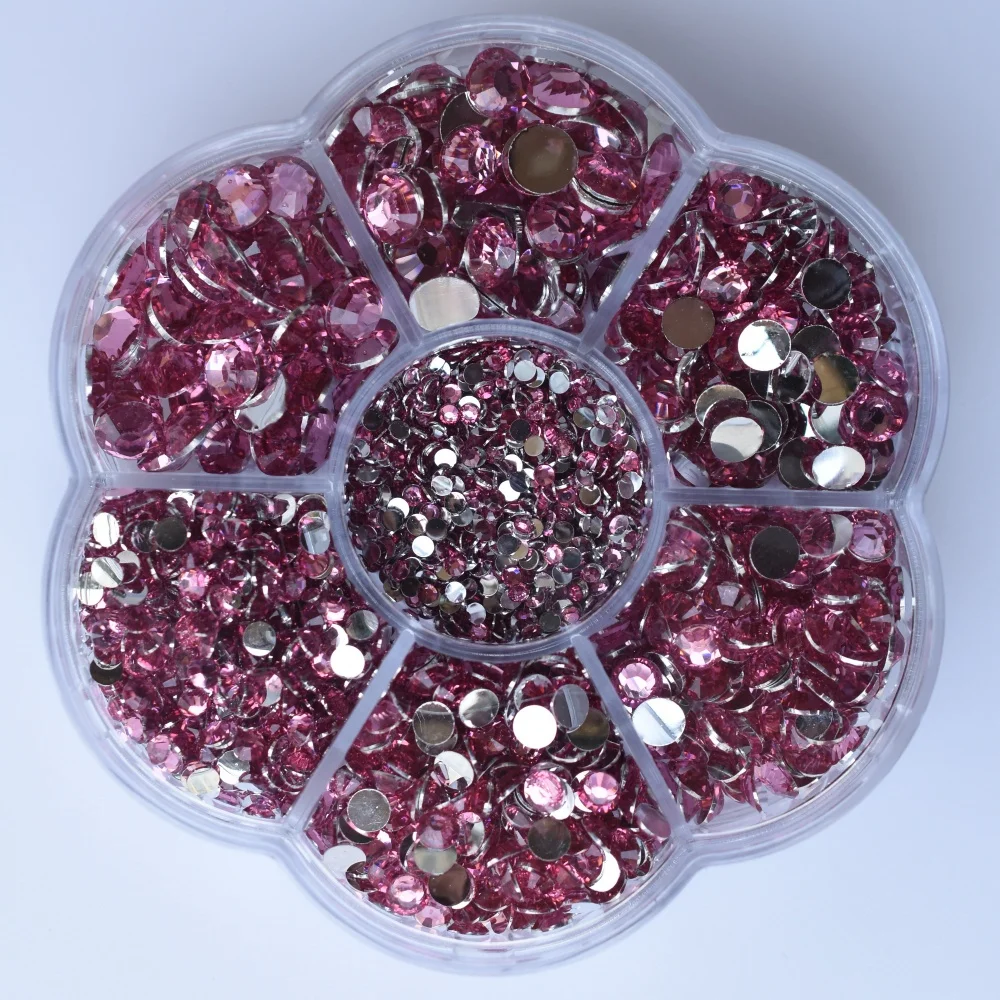 Premium Resin Round Flatback Rhinestones - 5000pcs Crystal Gems for Jewelry and 3D Decorative Crafts