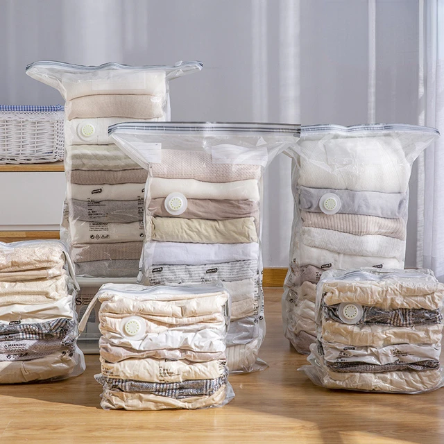 Storage Space Saver Bags No Vacuum Space Bags Compression for Clothes  Blankets