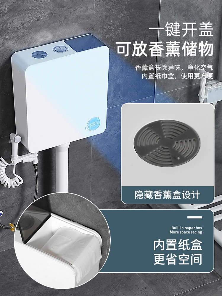 ~Bathroom squatting toilet squatting pit type household squatting toilet flushing water tank bedpan toilet urinal 2