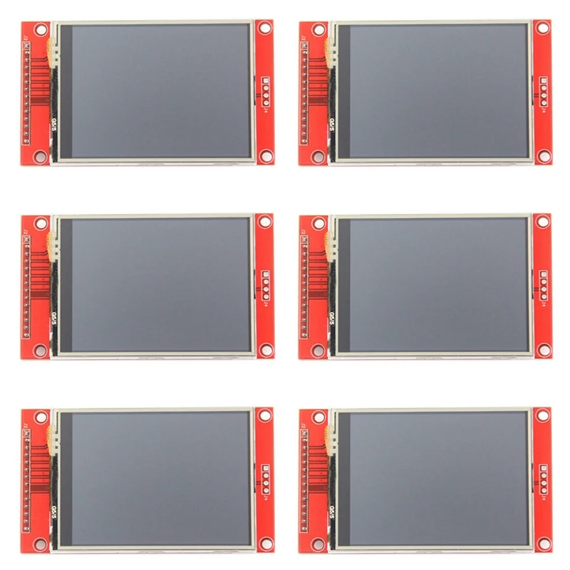 6pcs-28-inch-240x320-spi-tft-lcd-display-module-spi-serial-port-51-drive-ili9341v-lcd-serial-port-module-stm32