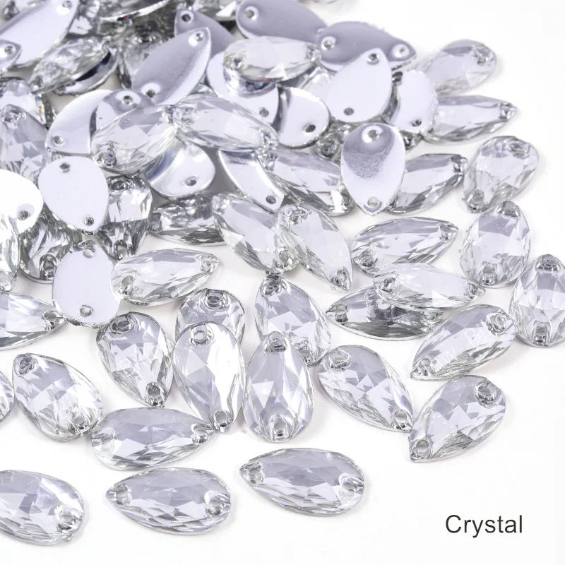 Description Picture 3 of itemMix Color Resin Teardrop Sew On Rhinestones стразы Glitter Sewing Rhinestones Strass for Clothing Decoration Garment Dress