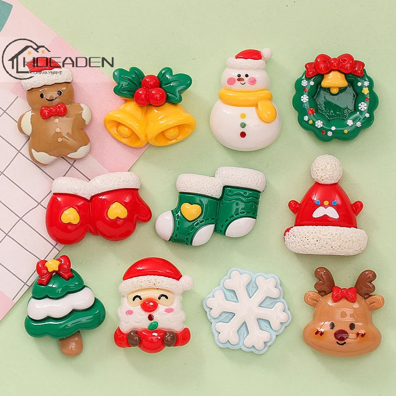 

5 шт. милый Рождественский колокольчик Снеговик искусственная Смола ремесла для шпильки Скрапбукинг DIY украшения Аксессуары