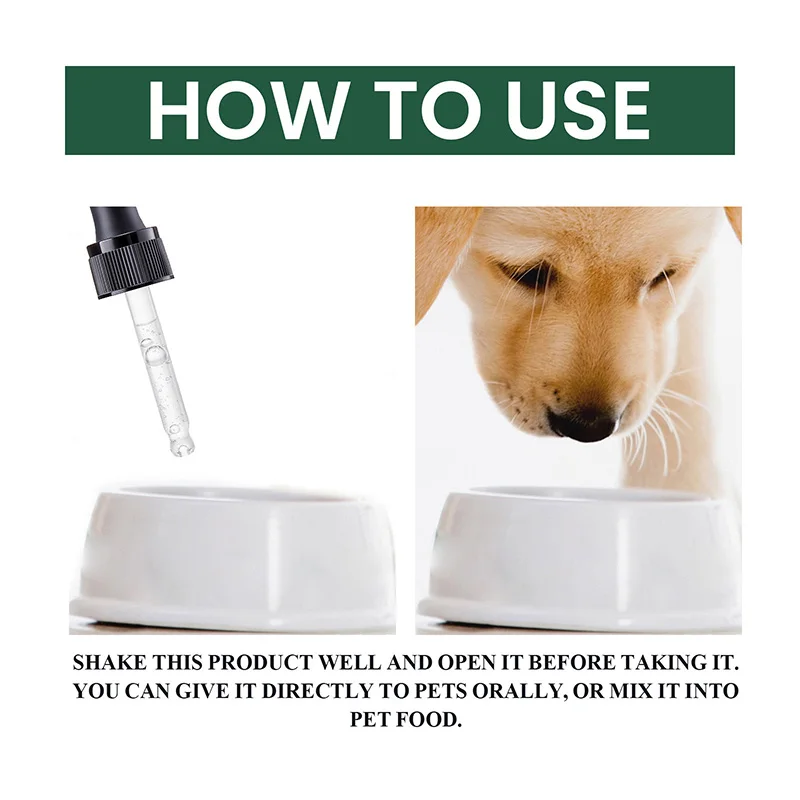 60ml Pet Probiotic Drops Relieve Discomfort Bad Breath In Cats Dogs Pet Care Solution Deworming And Oral Hygiene Revitalization