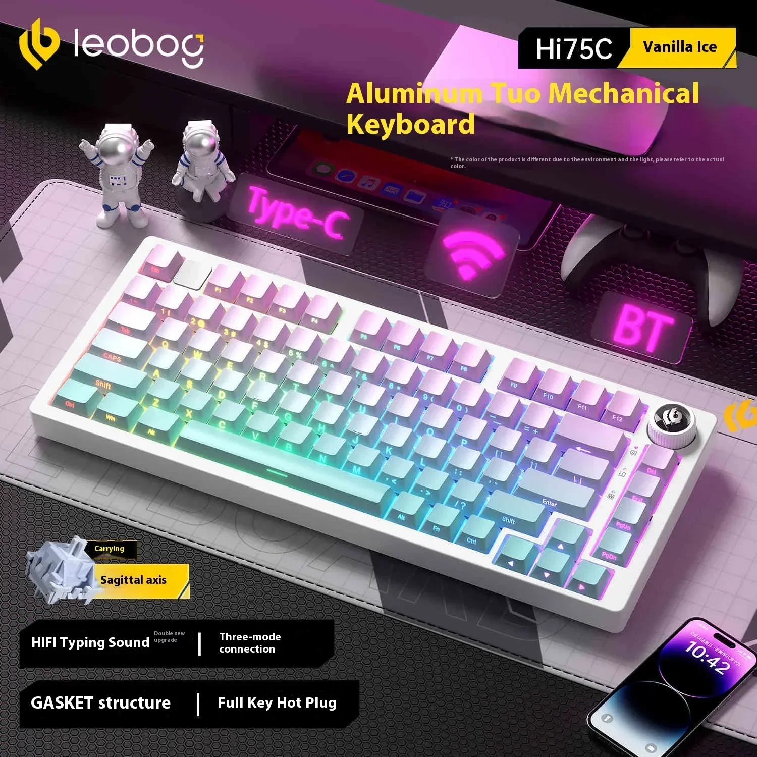 LEOBOG Hi75C プロアルミワイヤレスメカニカルキーボードキット