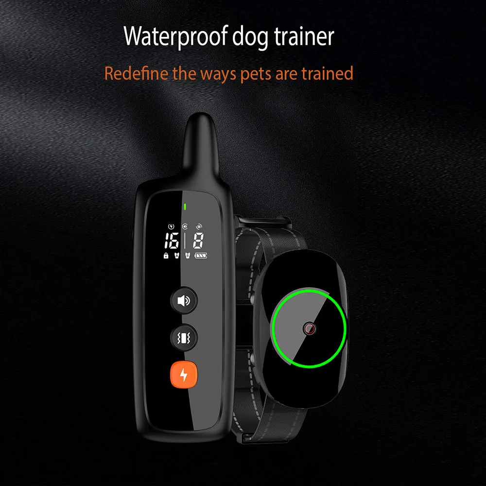 New Color Screen Pet Collar Anti-Barking Dog Training Device Dog Supplies Training Device Electric Shock Barking