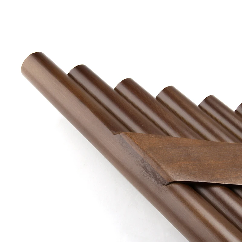 25 Pipes Handmade Bamboo C Key Made PanFlute Diagonal Wooden Strip Pan Pipes Traditional Woodwind Musical Instrument
