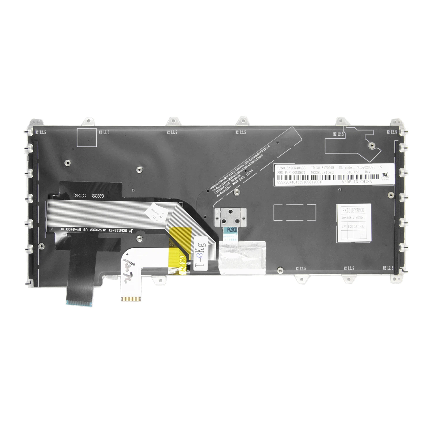 Teclado Original dos Eua para Lenovo Thinkpad Yoga260 Yoga 370 X380 s1 ° s1 3rd s1 4th Inglês Prata Retroiluminado V152023bs1 100 Novo - Imagem 3