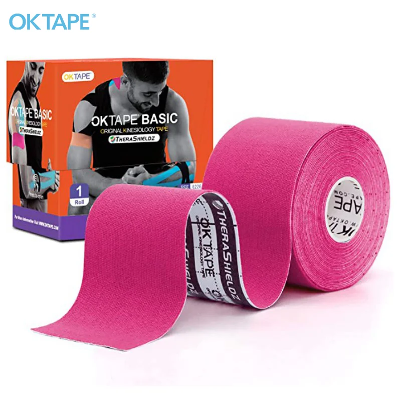 OK TAPE 5CMX5M Kinesiology Tape 1Roll Basic Original Cotton Elastic