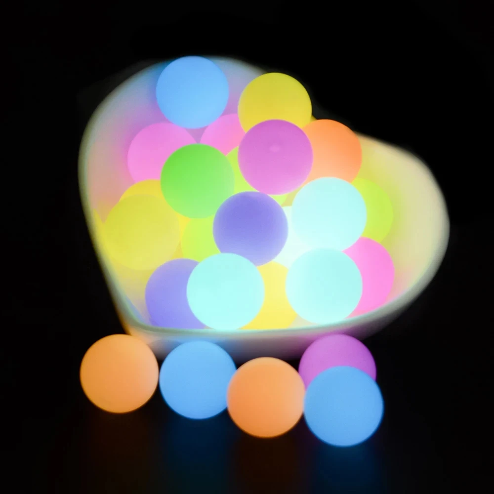 Silicone Beads Lofca Luminous Beads 12mm 20pcs Silicone Loose Glow In The Dark Marking DIY Necklace BPA Free for Pacifier Gift Accessories
