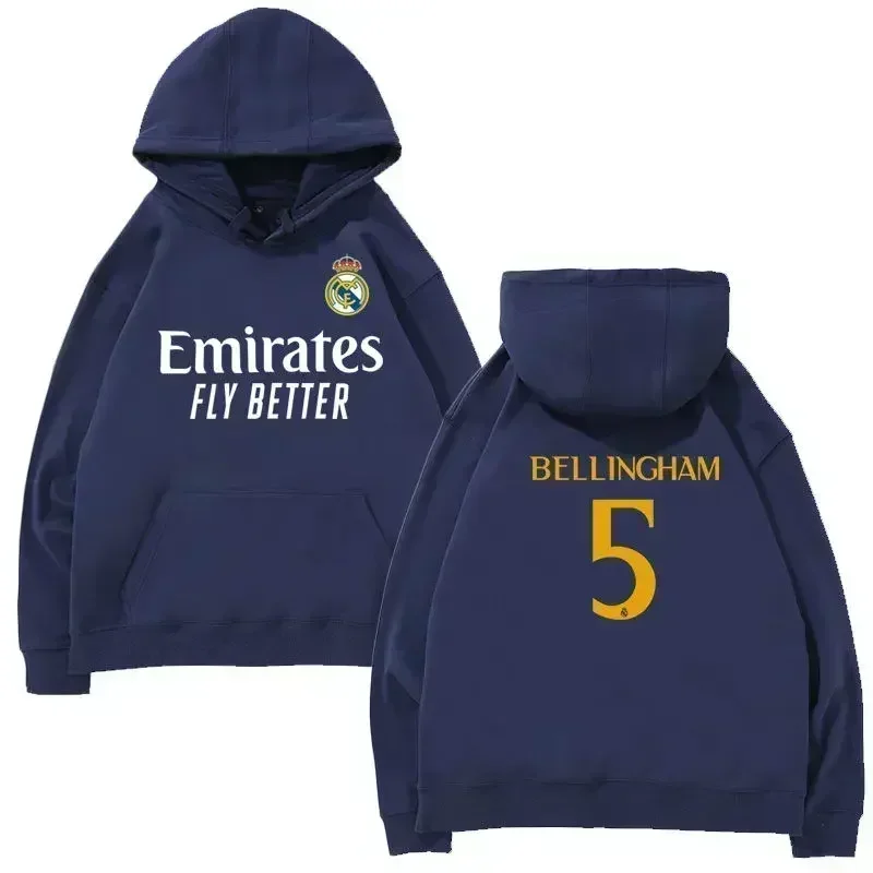 Bellingham Real Madrid Women Hooded Sweater Real Madrid Spring Autumn Hoodies New Thickened Football Sports Casual Comfortable 3