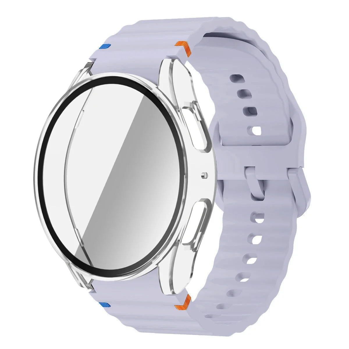 Enhanced Silicone Band and Bumper Case with Tempered Glass Screen Protector