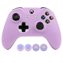 Soft Silicone Protective Case for Gaming Controllers - Non-Slip Gamepad Cover (Purple)