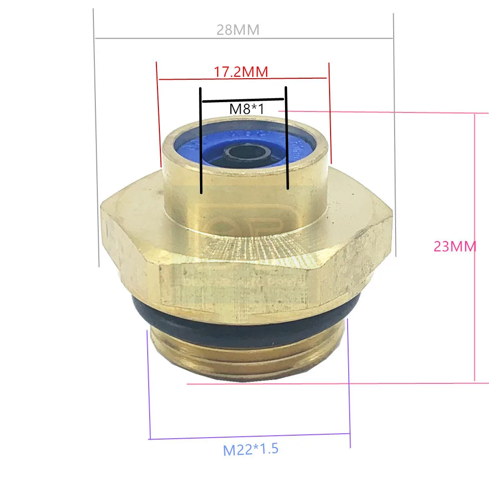 One Piece Truck M22X1.5 M8X1 Air Fitting Connector 8938000052 