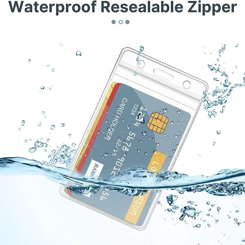 1-20pcs PVC Card Holder Transparent Waterproof Cards Protector ID Card Credit Bank Cover Organizer Home Office Storage Case