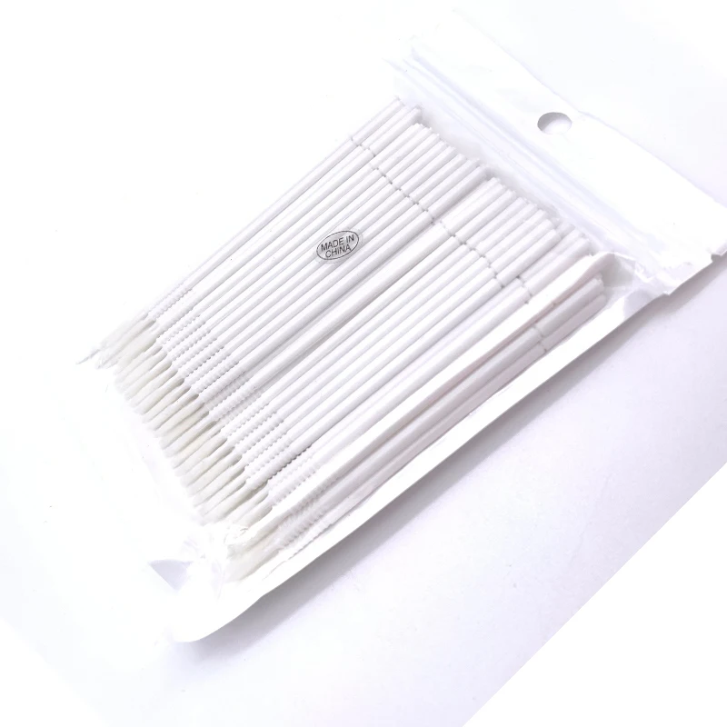 Makeup Brush Set Makeup Brush Makeup Tool Set Makeup Tool Eyelashes Brush Eyelash Brush Eyelash Removal Brush Eyelash Cleaner Brush 100pcs/bag Long Head Micro Brushes Eyelashes Mascara Swab Lash Extension Brush for Makeup Applicator Wands