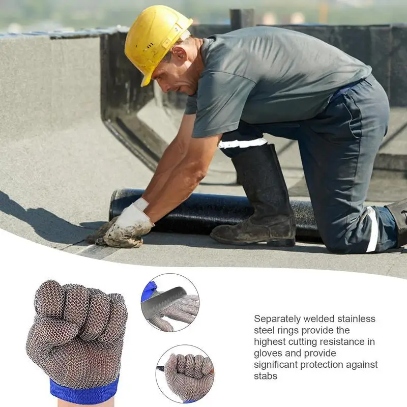 Cut Resistant Gloves Chef Cutting Steel Level 5 Protection Kitchen Safety Anti Cutting Meat Wood Carving Mandolin Slicing
