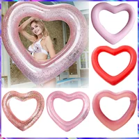 Swimming Ring Heart Swimming Pool Foats Water Tube  Tube Water Play Adult Children Beach Inflatable Floating Ring Toys Swim Ring 2