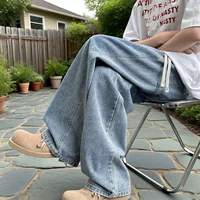 2025 Baggy Jeans Men Clothing Trousers Male Men's Pants Y2k Jean Streetwear Wide Leg Jeans Denim Shorts Man Mens Flared Cargo