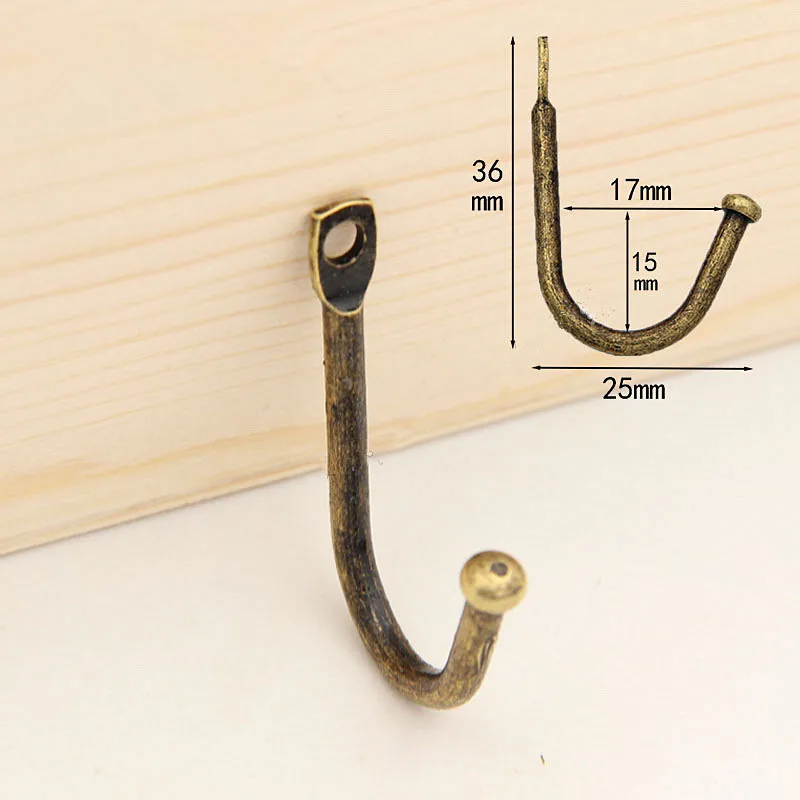 Iron Buckle Storage Row Hooks Wall Door Antique Hangers Metal