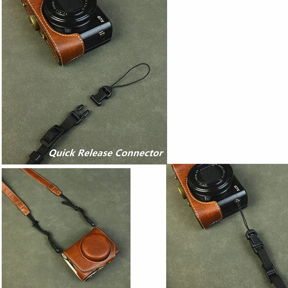 MegaGear MG1729 Ever Ready echt lederen cameratas met draagriem
