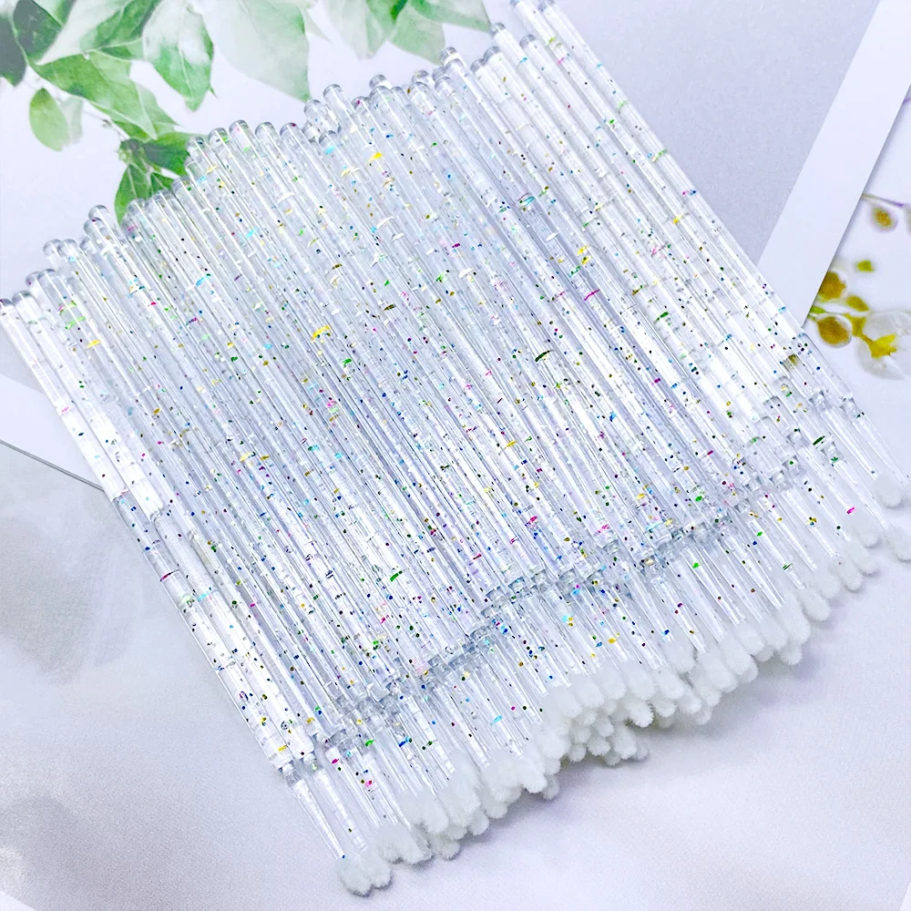 100pcs Disposable Micro Makeup Brushes