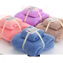 Ensemble de serviettes de bain en molleton de corail, lot de 2 pièces, douces, absorbantes, à séchage rapide, pour le bain et le Sauna, peignoir de Spa 