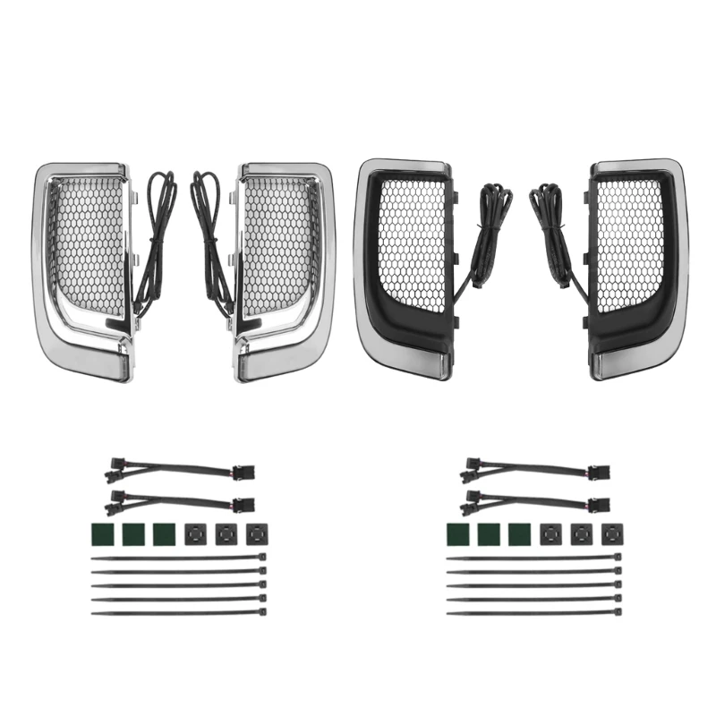 

1 Pair Fairing Lower Grills Running Light LED Turn Light Motorcycle Accessory